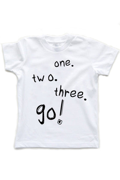 Let's Go! | Kids White T-Shirt - little cutees - 1