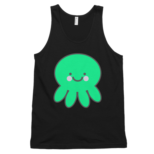 CUTEST Kawaii Octopus Black Tank Top Shirt | Unisex Adults - little cutees - 1