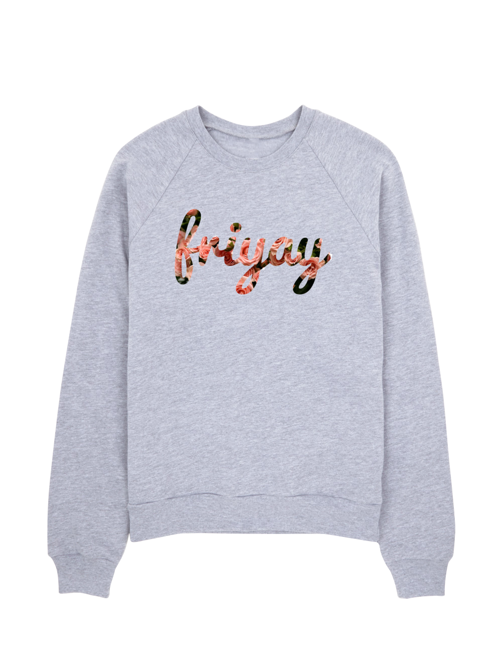 Friyay Sweater | Women's Heather Grey Sweatshirt, Pullover - little cutees