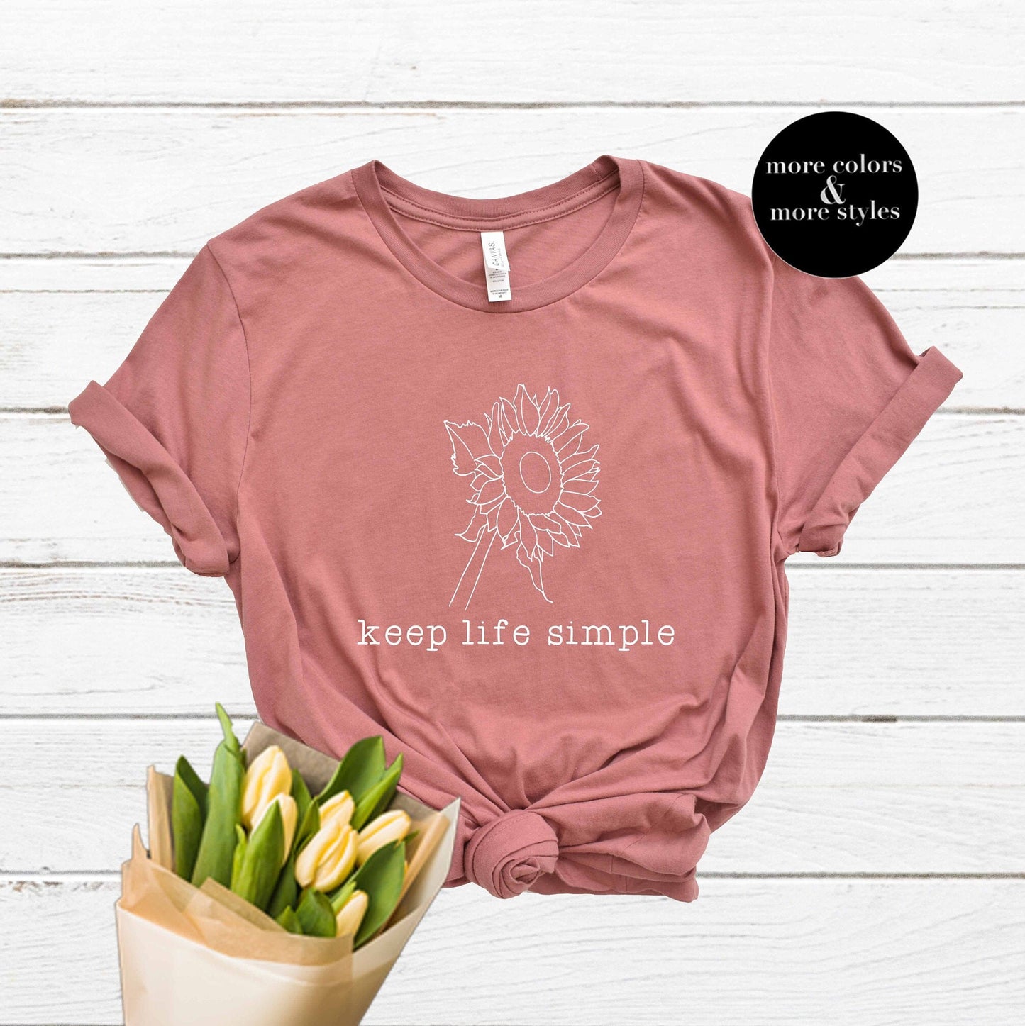 Keep Life Simple Shirt | Hippie Shirt | Wanderlust Hoodie | Hiking Tee | Camping Sweatshirt | Namaste Bohemian Minimalist Spiritual Yoga
