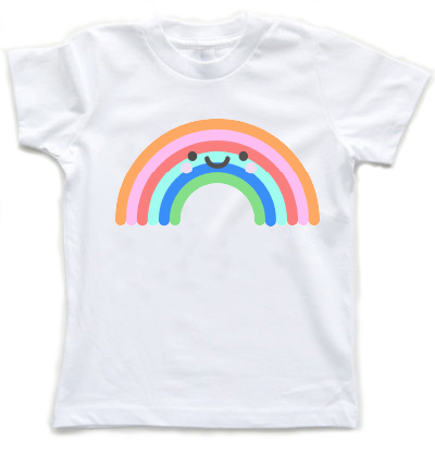 Kawaii Rainbow Kids T-Shirt - little cutees